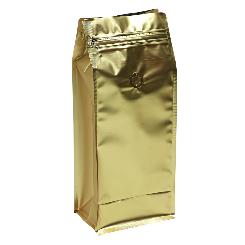 New style Factory supply oem kraft stand up zipper pouch stand up bag with zipper 100g coffee bag with valve coffee bag 1 kg