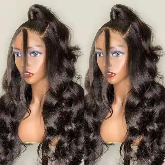 

HD Lace Frontal Wig Brazilian Body Wave Lace Front 13x4 Transparent Lace Wig PrePlucked Hairline Wig For Women