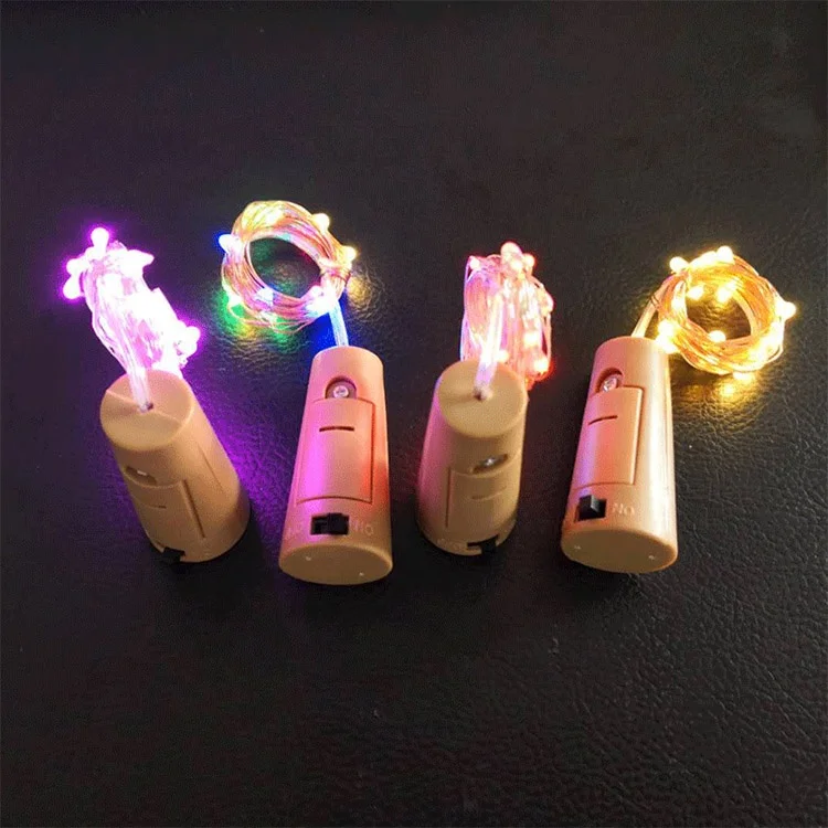 Kanlong LED Wine Bottle Cork Copper Wire Fairy Lights Led String Battery Operated Outdoor Solar Fairy Lights