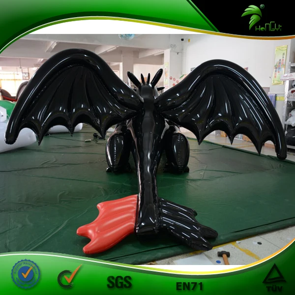 Hongyi Giant Inflatable Toothless Dragon Inflatable Black Dragon With