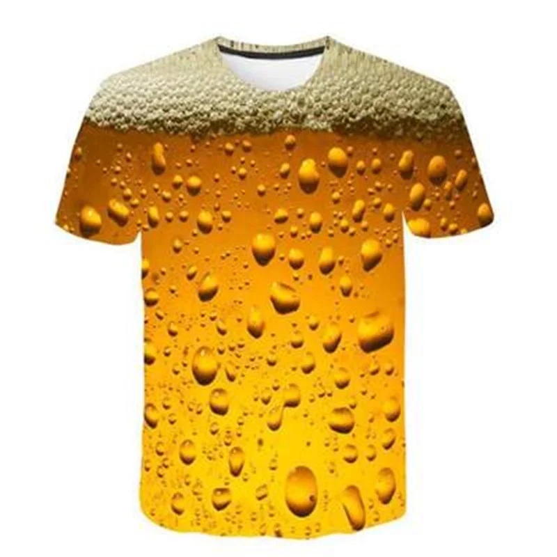 

New Style Beer Coke Bubbles Printed Men's T-shirts