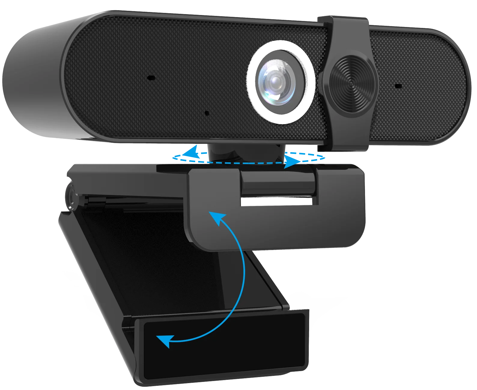 

1080P Full HD USB 2.0 Manual Focus Video Conference PC Computer Web Camera with Slider Cover, Black