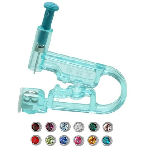 

2019 New Healthy Safety Disposable Safe Sterile Nose Ear Piercing Kit Piercing Gun+Alcohol Swab Ear Piercing Gun Piercer