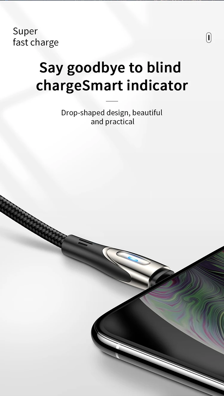 Joyroom data transmission sync fast charge usb charging type c cable nylon