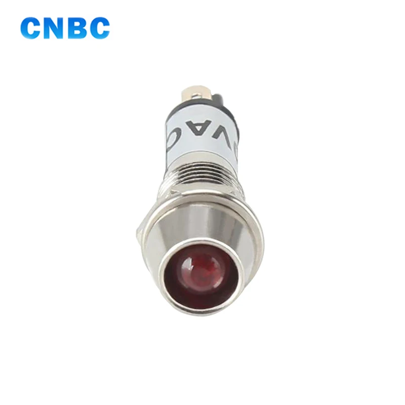 8mm mini size metal red green indicator lamp 12v 24v 110v led indicator light 220v with pins