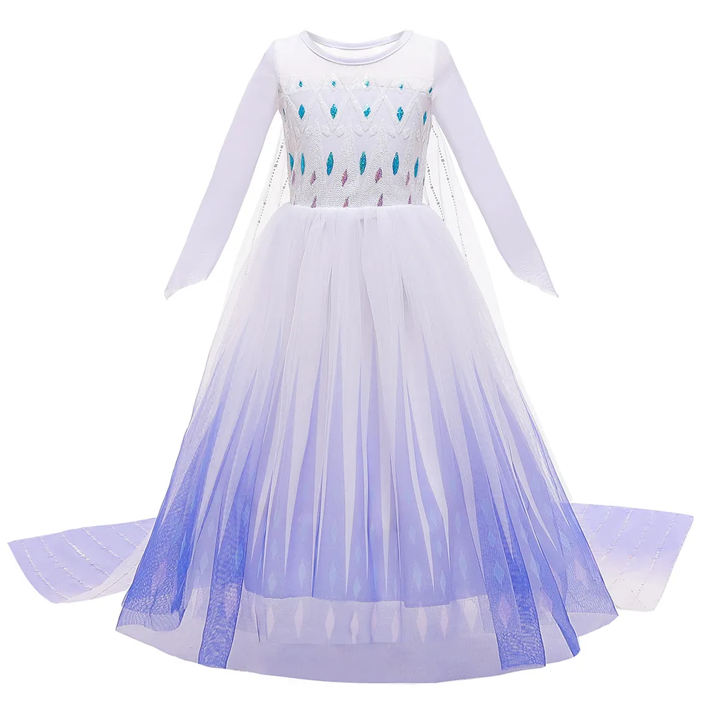 

NEW Style Girls Princess Elsa Dress Ball Gown Birthday Kids Cosplay Helloween Clothing Tv/Movie Cosplay Costume