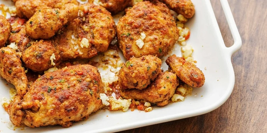 Harissa paste mixed with crumbled feta cheese
