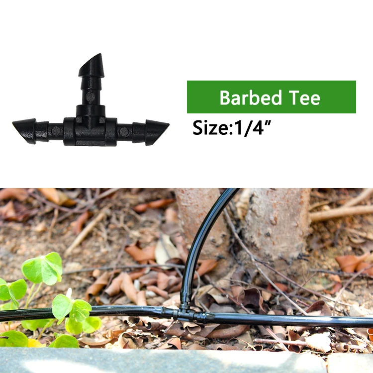 

Drop Shipping T Shaped  Hose Barb Plastic Tube Fittings Barbed Tee, Black
