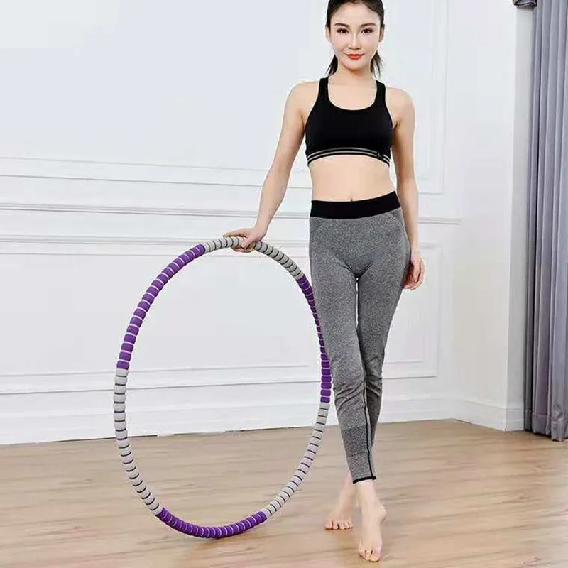 

Pro Weighted Fit Hoop New Mobile GYM Fitness 6 Section Stainless Steel Hula Hoops, Optional