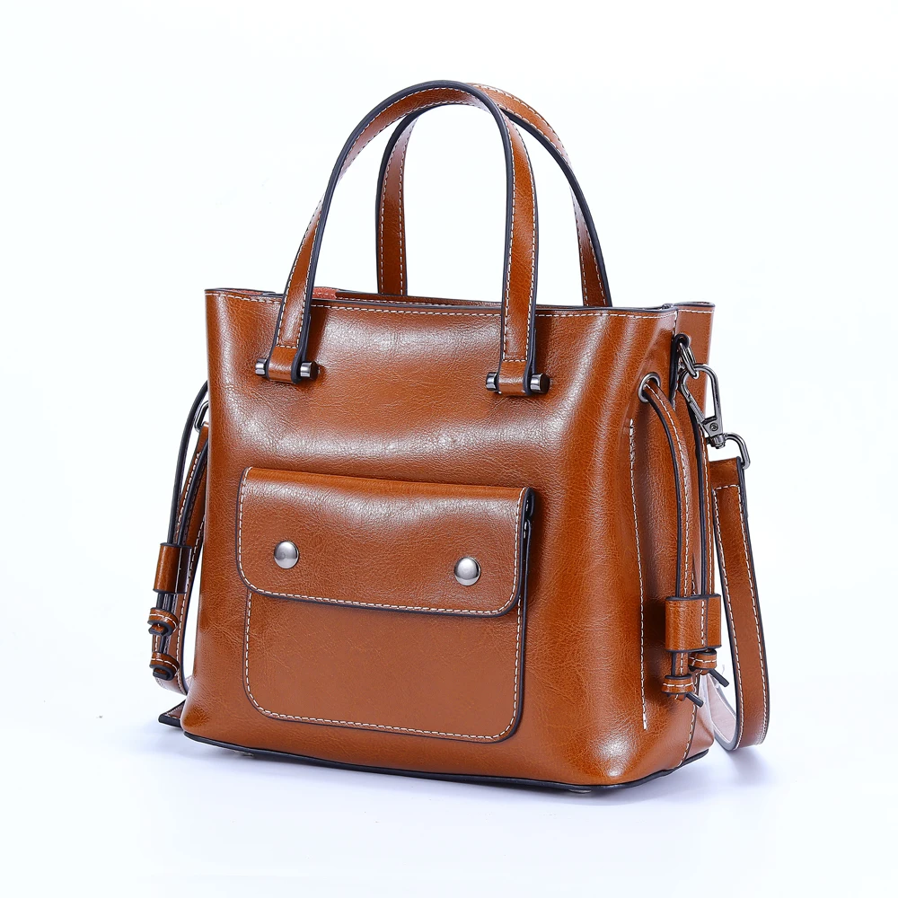 

TS8061 2020 New European and American leather women's handbag fashion bucket bag small square bag bag women's handbag