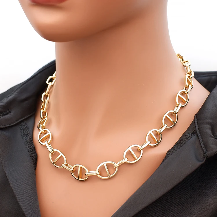 

Cuban Necklace Choker Designer Wholesale Chain Necklace 18k Gold Couple Necklace Jewelry