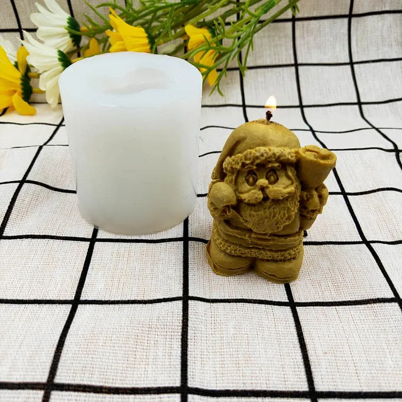 

DIY Scented Candle Mold three dimensional Santa ins wind creative candle silicone mold