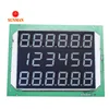 Custom 18 numbers digital 7 segment va screen panel segment fuel dispenser lcd module negative display