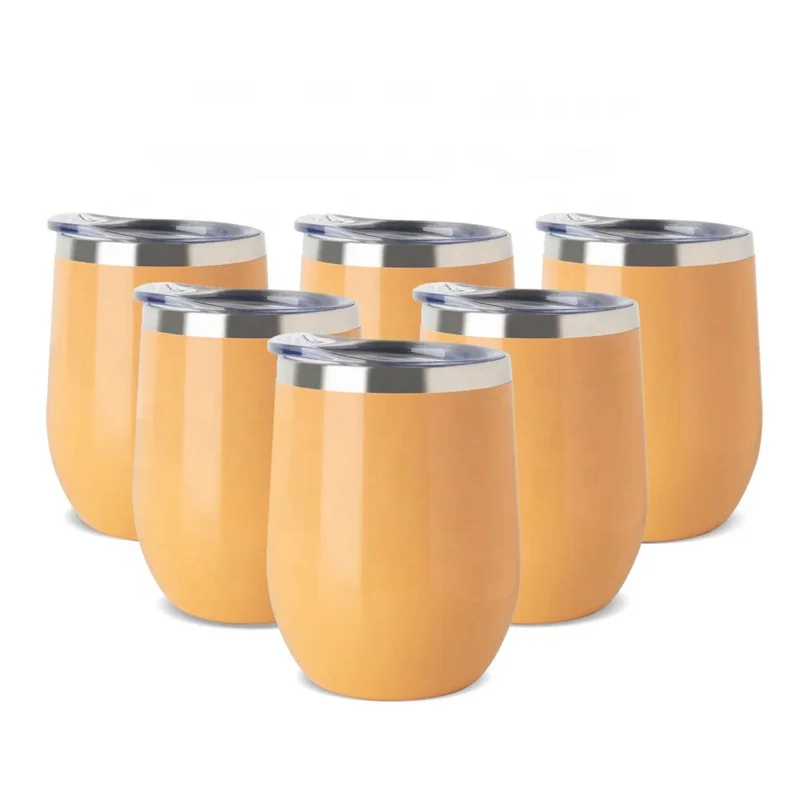 

Cheap Sell 12oz Powder Coated Food grade 304 Stainless Steel Vacuum Coffee Wine Tumbler