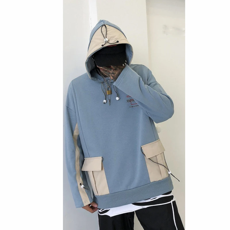 

Factory direct price Embroidery printing Hip Hop Cotton Fleece Men Hoodie with two pockets, Red/black