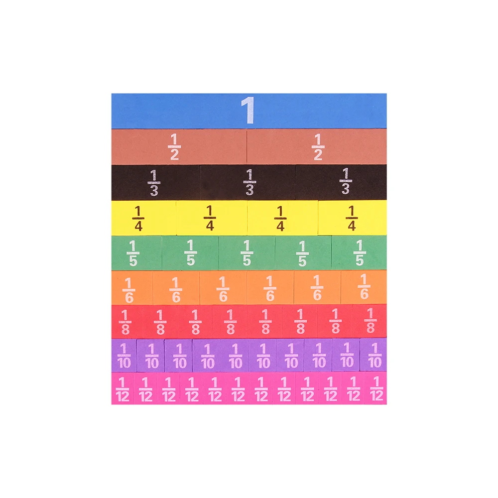
High quality magnetic score problem 20cm long eva rectangle demonstrator of addition and subtraction of fraction 