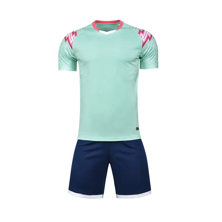 

Soccer Wear Unisex Plain Jerseys Plain Green Soccer Uniforms for Wholesale, Any colors can be made