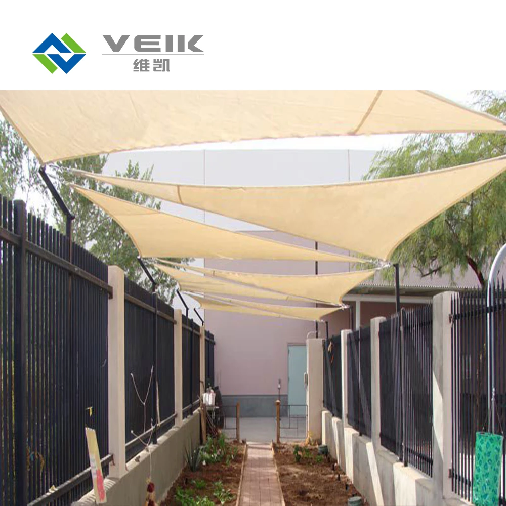 

Wholesale HDPE shade sails anti uv sunshade sail for swimming pool, Beige