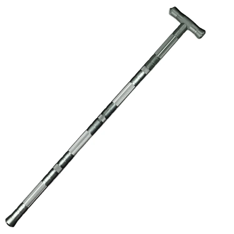 

Gun Walking Stick With Knife Foldable Luxury Fashion Folding Metal Walking Stick Price Outdoor Walking Sticks, Black grey