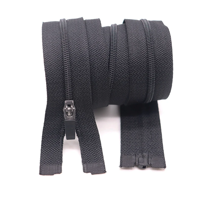 
Top quality semi-auto lock rubber puller small zipper nylon zipper #3#5 reversible invisible zipper reverse for jersey 