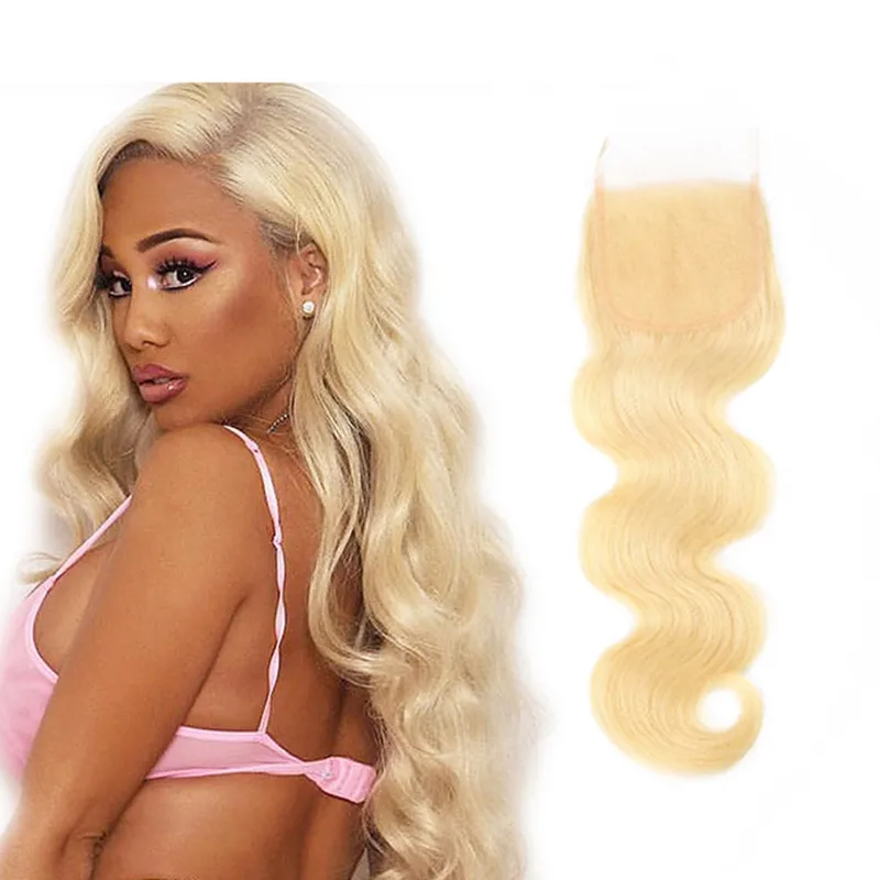 

Drop Shipping Wholesale 100% Virgin Brazilian Human Hair 613 Blonde 4x4 Transparent Lace Frontal 613 Blonde 4x4 Lace Closure