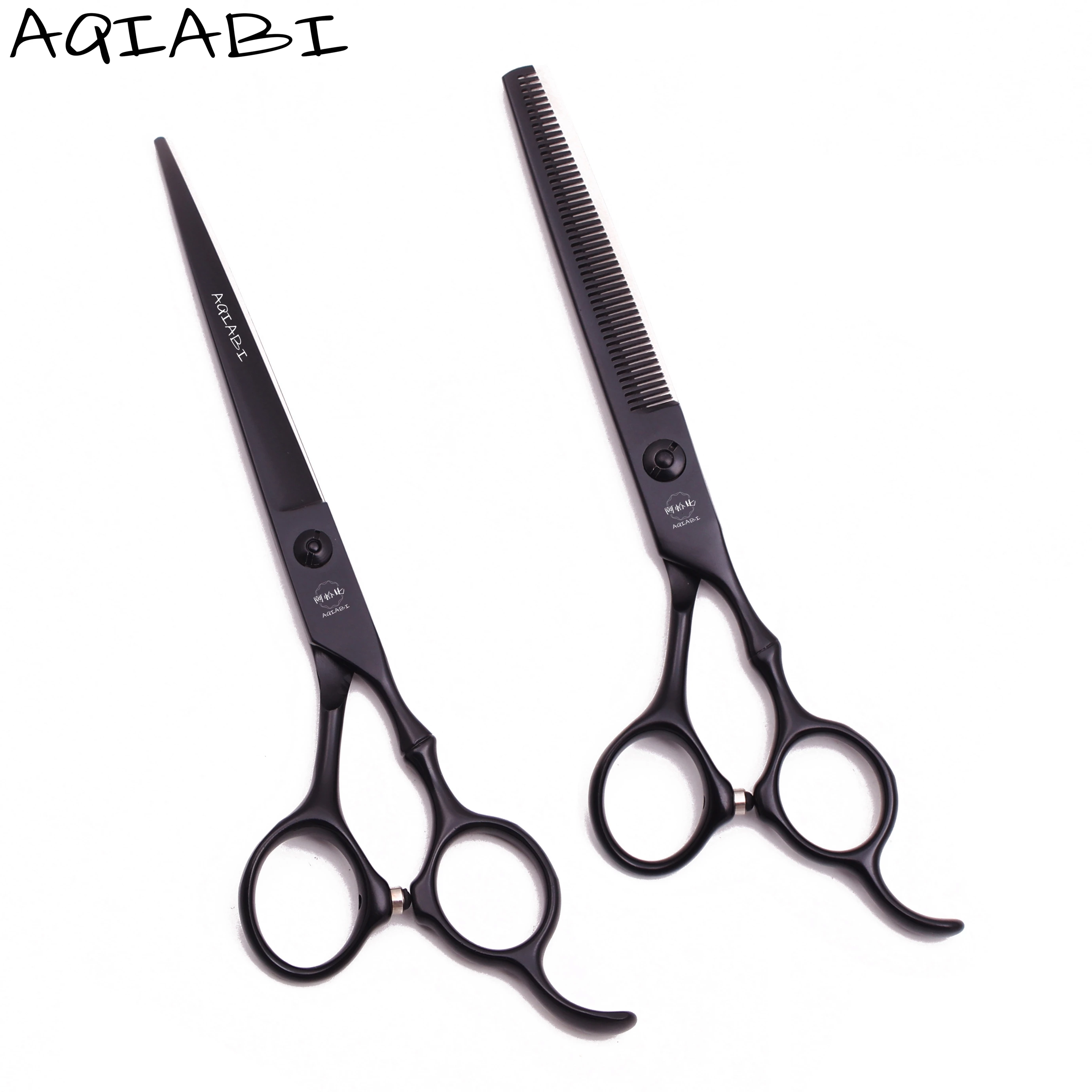

Hair Cutting Scissors 6.5" AQIABI JP Steel Barber Thinning Shears Hairdressing Scissors Beauty Scissors Salon Black A9030, Black color