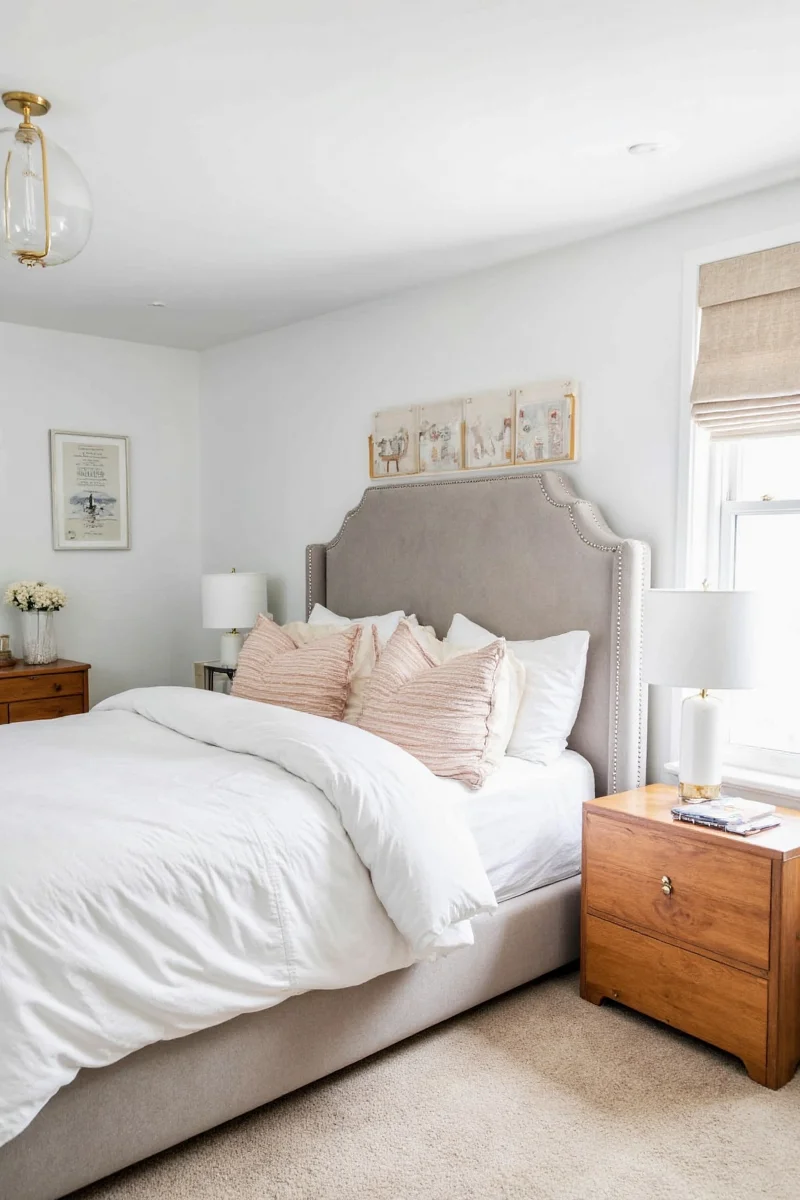 Family-friendly art above headboard