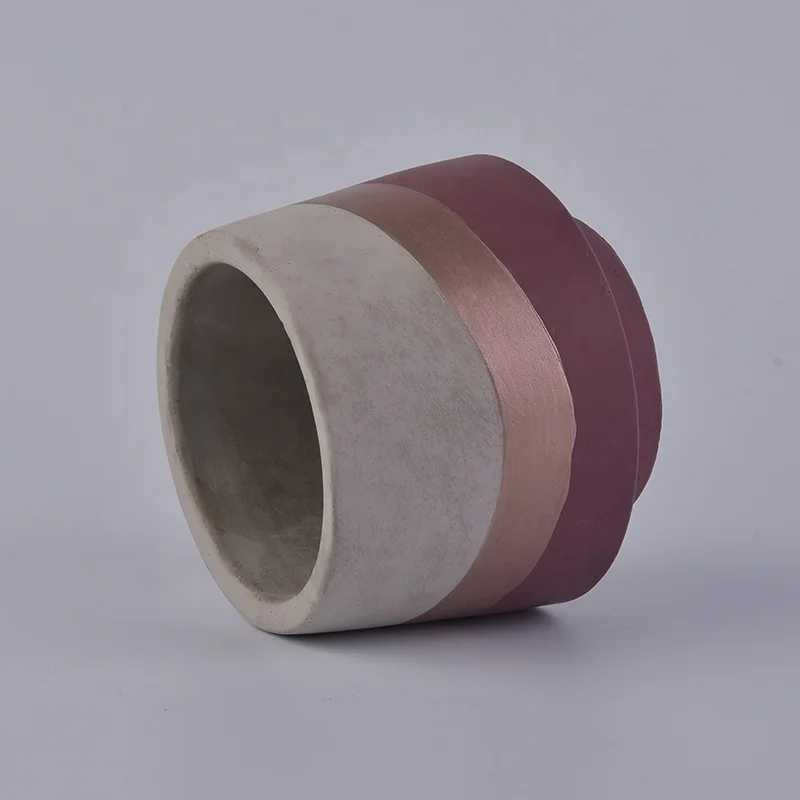 Hand Drawing Concrete Candle Container For Christmas Party
