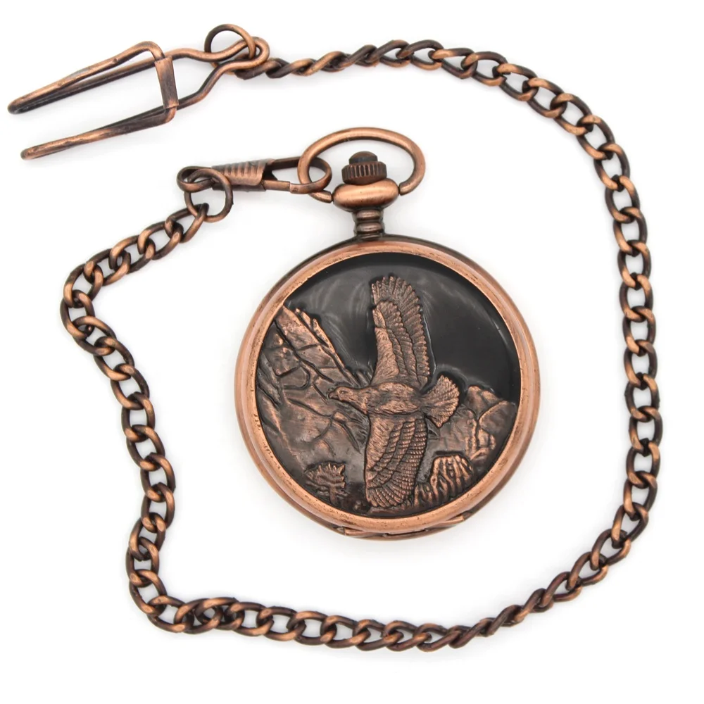 

Vintage Retro Bronze Steampunk Pocket Watch Necklace Pendant