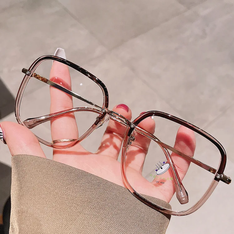 

LBAshades Trending Optical Frame Eyeglasses Square Big Blue Light Blocking Glasses Optical Frames Tr90 Women