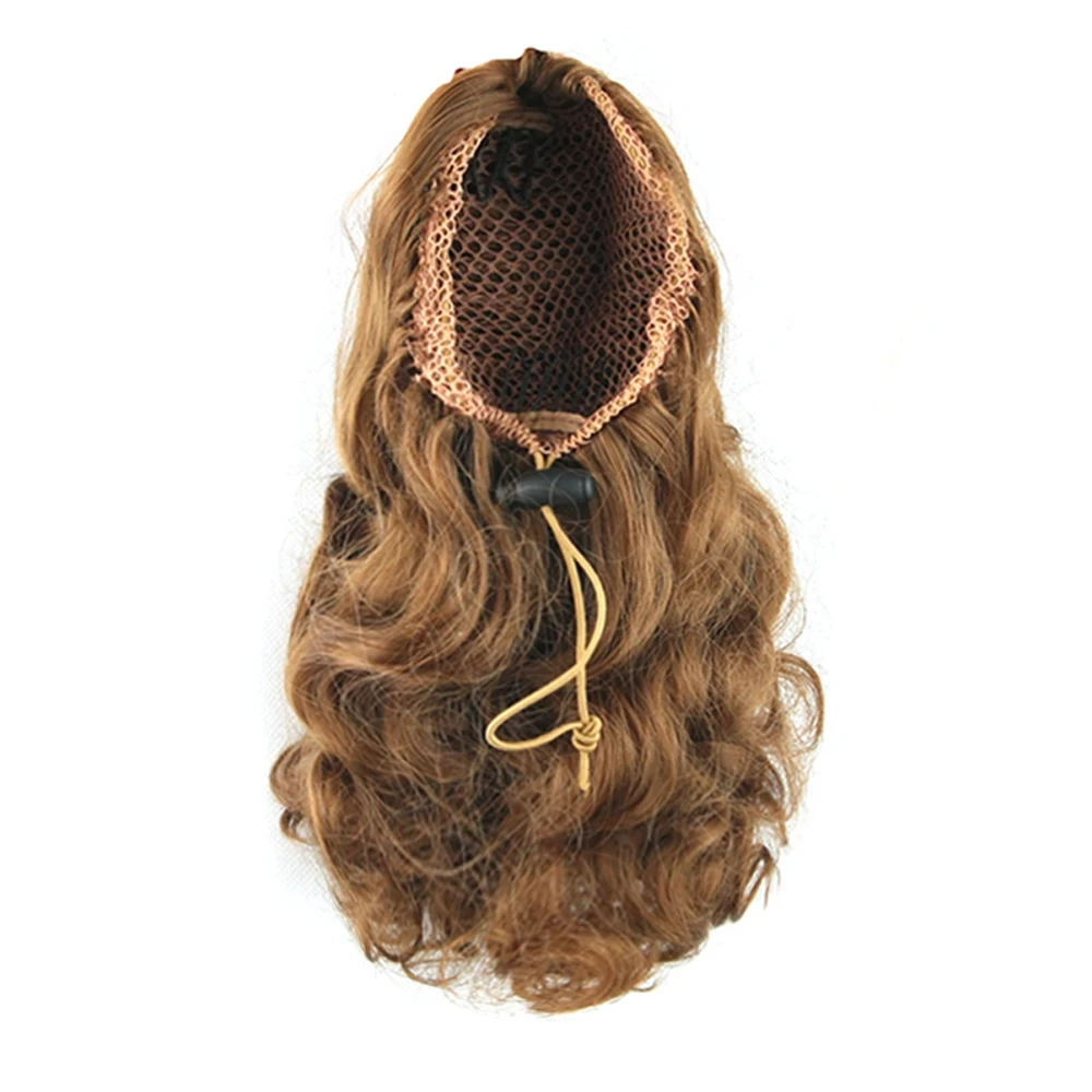 

New Fashion 4 Colors Short Curly Adjustable Drawstring Ponytail Wig Hairpiece Synthetic Hair Pony Tail Clip In Hair Extensions