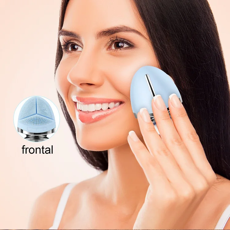 

Massager for Exfoliating Deep Cleaning for All Skins Facial Sonic Facial Cleansing Brush, Green pink blue