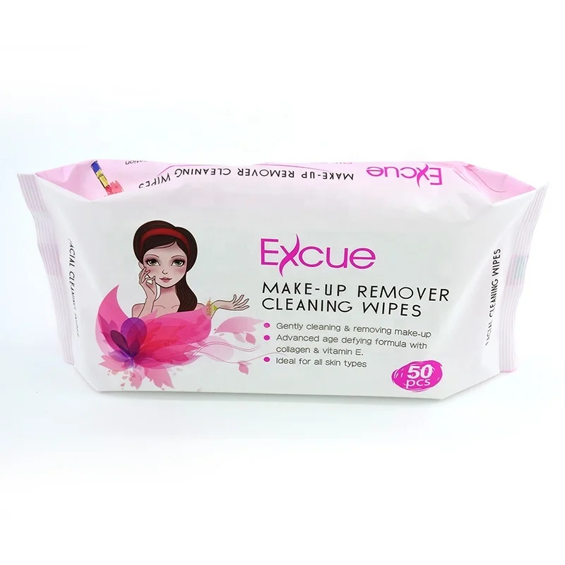 

OEM Makeup Remover Individual Package Face Wet Wipes Rose Aloe Skin Care wipes