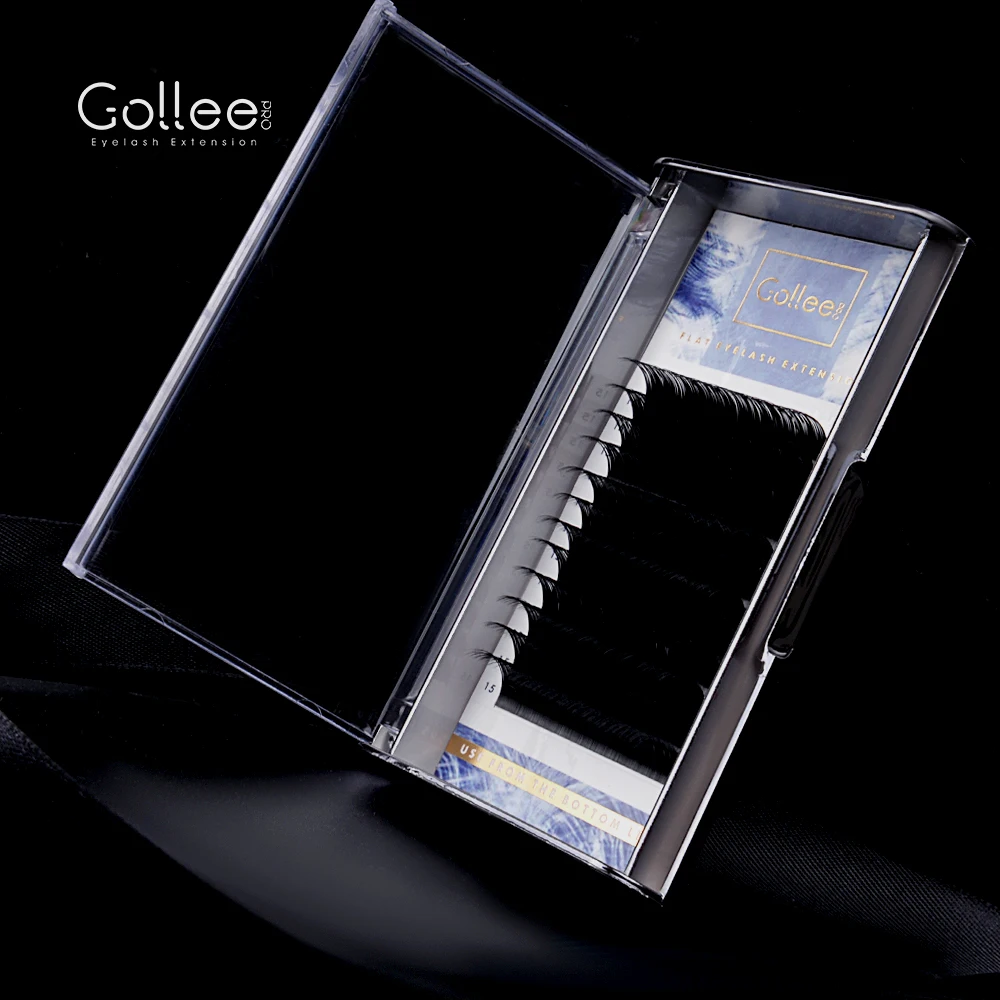 

Gollee D DD Curl 25MM Ellipse Flat Korea Customized Boxes Wispy Manufacturers Real Vendor Mink Individual Eyelash Extensions