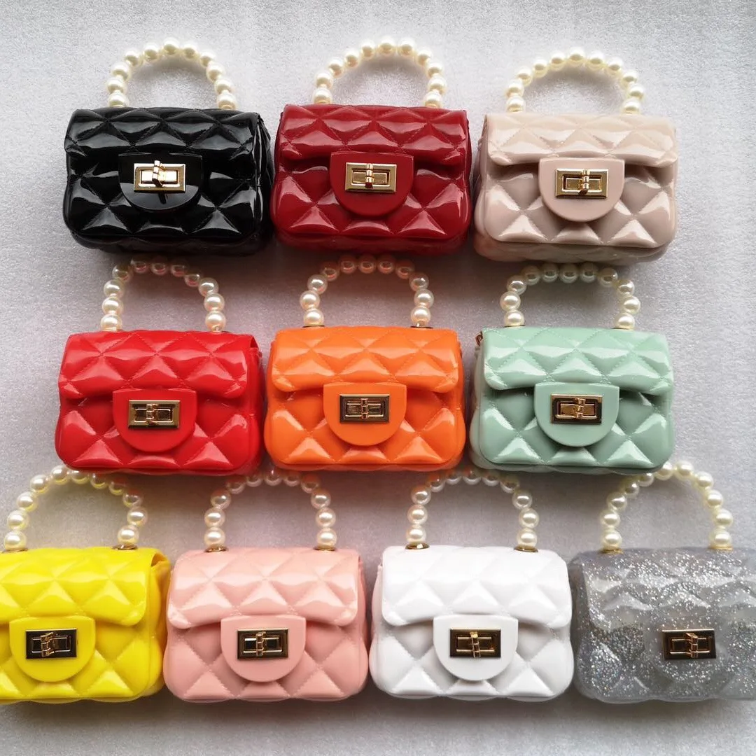 

2021 Hot Sell Lady mini jelly Hand Bags Ladies chain handbags Candy Pearl Purses For Women