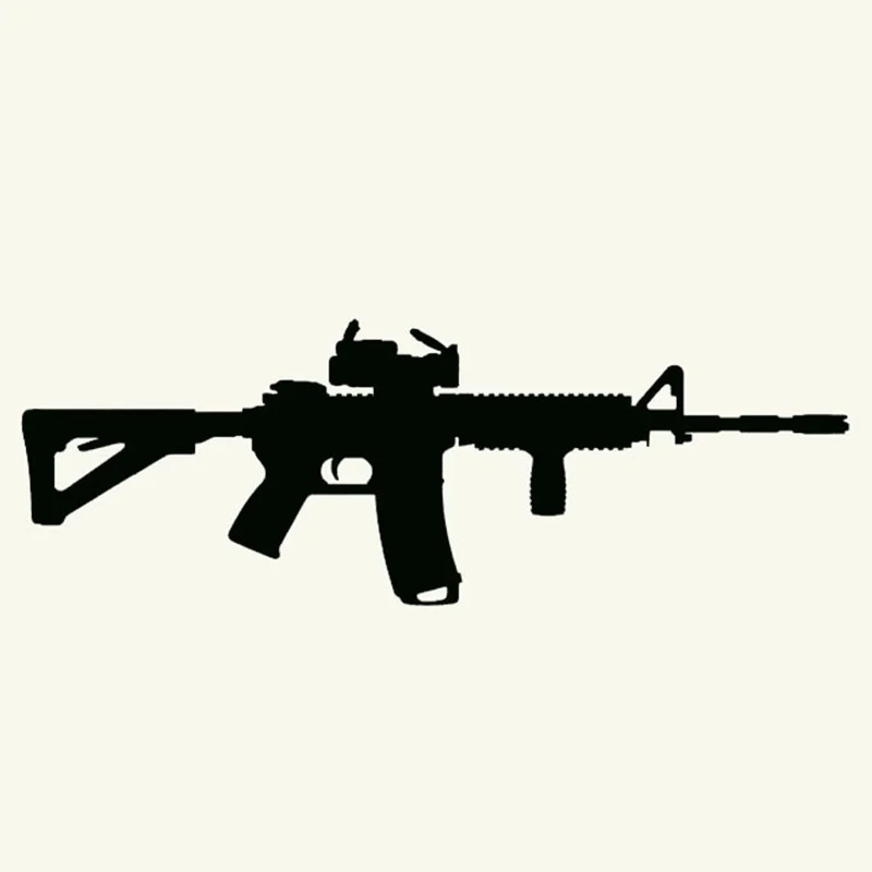 

Machine Gun Assault Rifle Styling Car Sticker decal for Truck Bumper, 12 colors