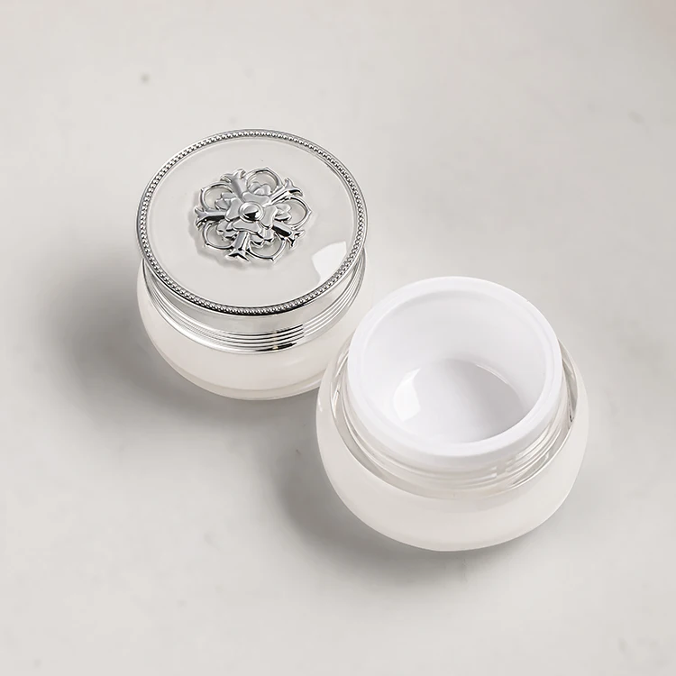 

15g 20g 30g Vintage Pattern Top Cover Ladies Skin Care Essence Cream 10g Cosmetics Acrylic Jar With Lid