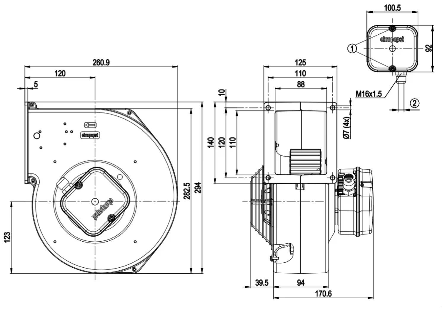 Centrifugal Blower, 400V, G2D180-AE02-26 - detail 10