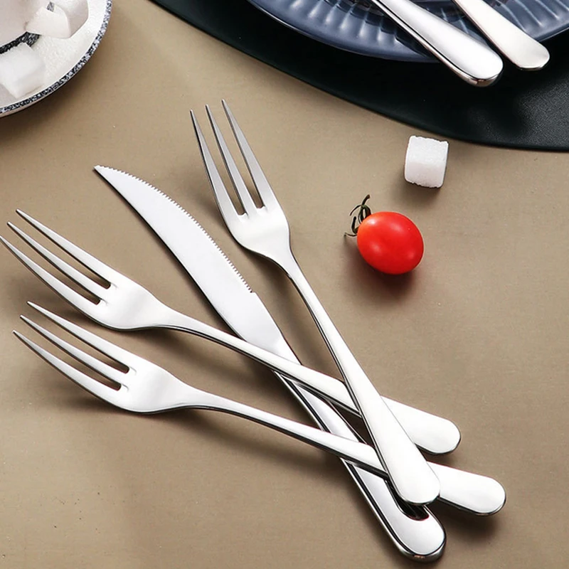 12 Pieces Stainless Steel Steak Serving Set With Wooden Case Steak Knives And Forks Set Steak