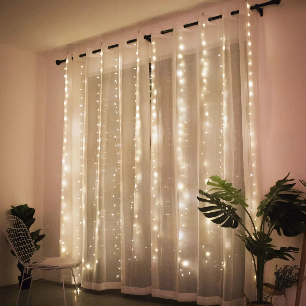 3M LED Christmas Fairy Light String 300 LED Curtain Lights Window For Home