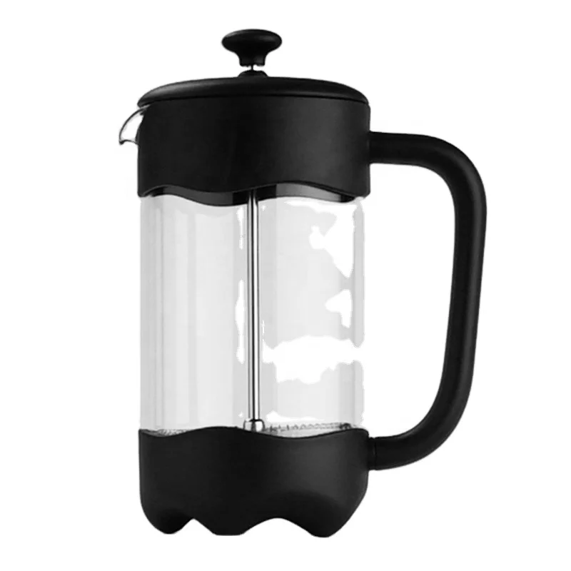 

600ml Wholesale French Press Good Quality High Borosilicate Glass And Plastic French Press Coffee Maker, Clear transparent