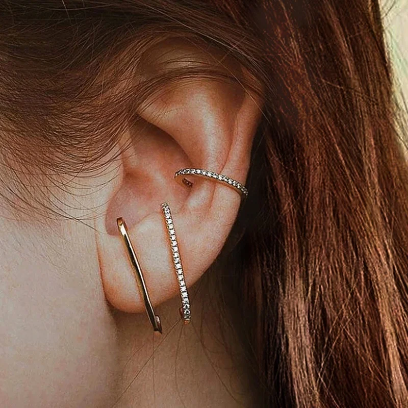 

New Fashion Personality Fashion Jewelry C-shaped Temperament All-match Earrings For Women Feature Charm Gift