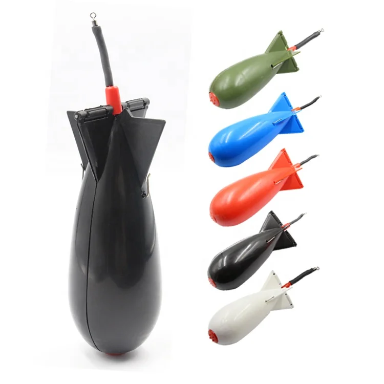 

carp fishing tackle feeder accessories pp fishing bait Rocket wholesale fishing bomb bait, Black