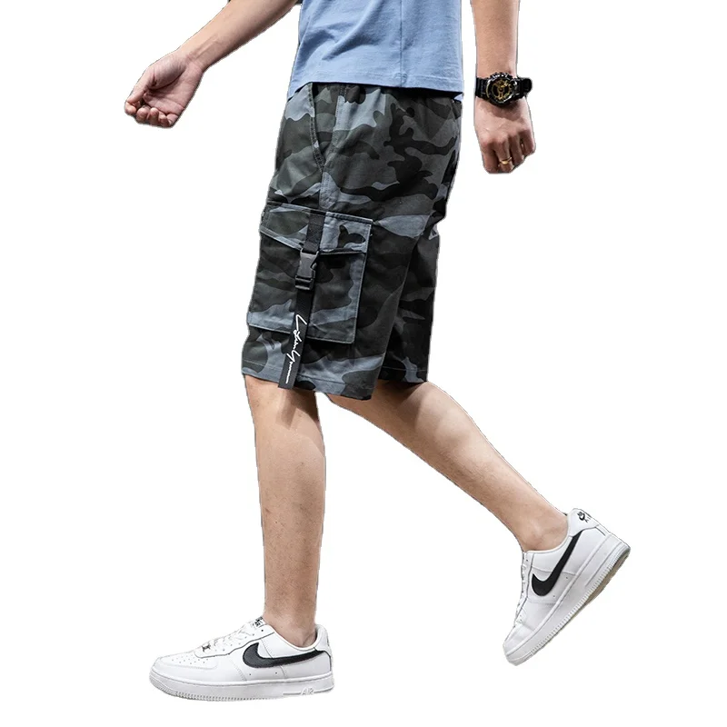 

2021 summer shorts men five minute pants thin money to wear Korean version of the trend of leisure loose large size beach pants
