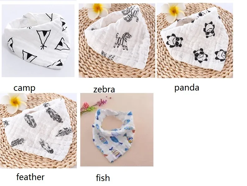 Infant Bandana Drool Kids Mouth Scarf Organic 100 Cotton Baby Bibs