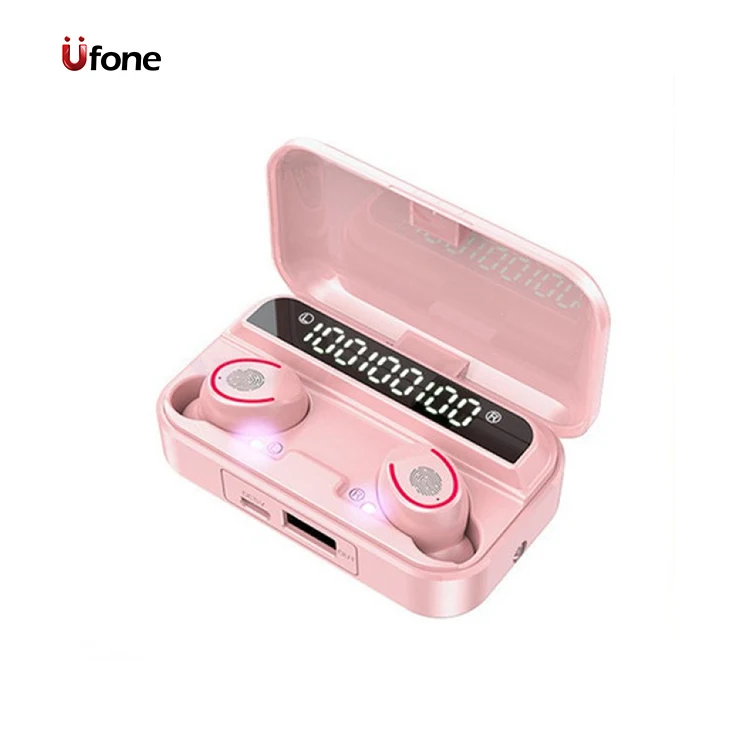 

Ufone On Sale F9-3 Tws Hifi True Stereo Wireless Headset Earphone Tws F9 Auriculares Earbuds For Samsung, Black/white/pink
