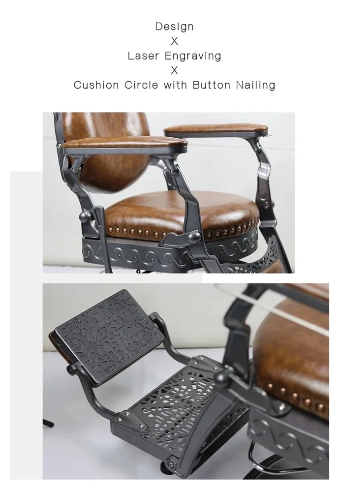 Dty Wholesale Salon Furniture Antique Brown Barber Chair For Sale