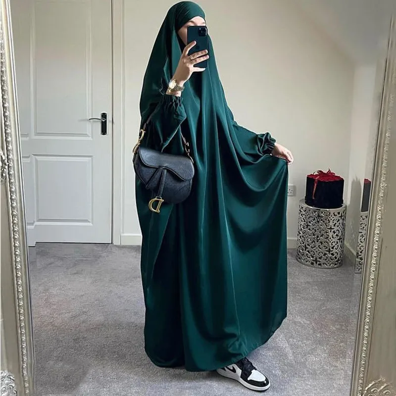 

High Quality Fashion Turkey Turkish French Jilbab for Girls Nida One Piece Full Length Prayer Khimar Jilbab Abaya Muslim Dress
