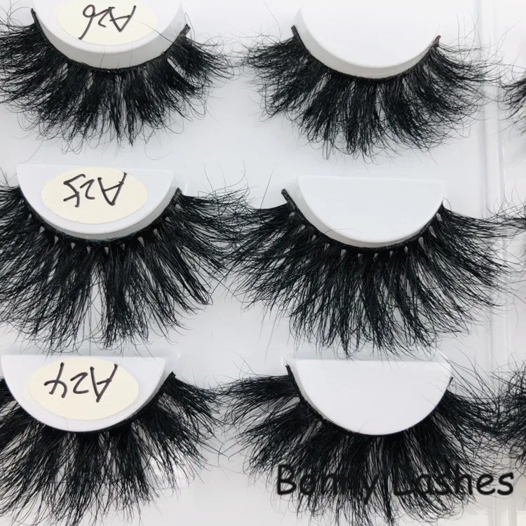 

Fluffy Mink Lashes 25 mm Eyelashes Long 3D fluffy Mink Eyelashes