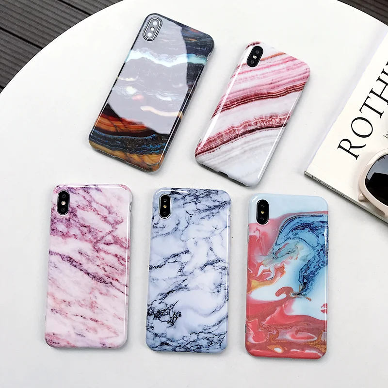 

2021 Newest Hot Sale Beautiful Marble TPU Phone Case For iPhone X 11 12 Wholesale, White